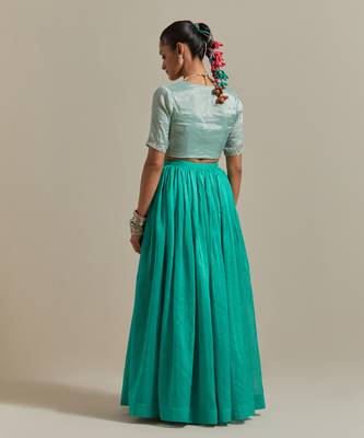 The Aqua Green Gathered Skirt 2