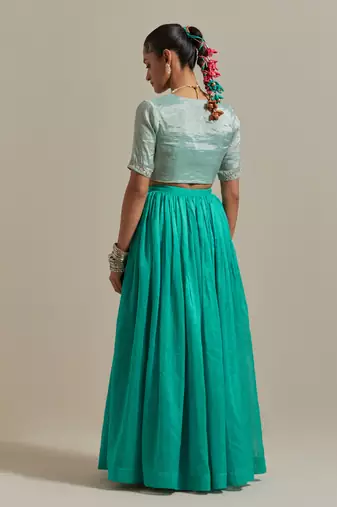 The Aqua Green Gathered Skirt