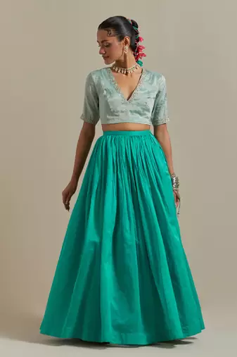 The Aqua Green Gathered Skirt