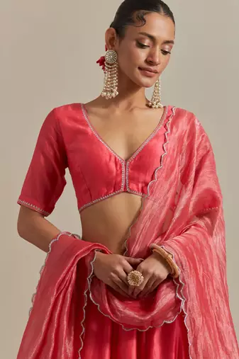 The Embroidered Panelled Chanderi Skirt