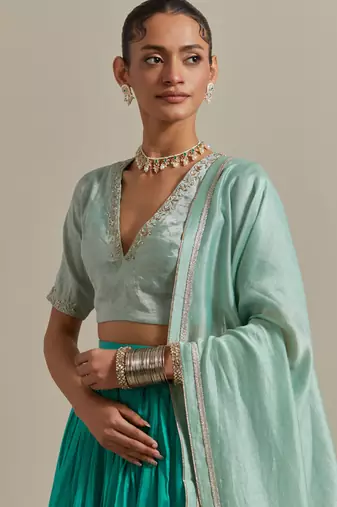 The Aqua Green Gathered Skirt