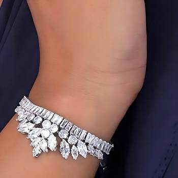 American diamond cz ad stone original look hand bracelet for women 2