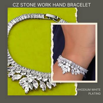 American diamond cz ad stone original look hand bracelet for women 3