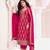 Rani pink dola silk thread sequin embroidered semi-stitched salwar suit