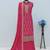 Rani pink dola silk thread sequin embroidered semi-stitched salwar suit