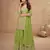 Green chinon sequin embroidered readymade salwar suit (free size)