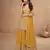 Yellow chinon sequin embroidered readymade salwar suit (free size)
