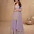 Light lavender chinon sequin embroidered readymade salwar suit (free size)