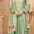 Light green vichitra silk sequin embroidered semi-stitched salwar suit