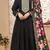 Black vichitra silk sequin embroidered semi-stitched salwar suit