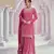 Pink chinon sequin embroidered semi stitched salwar suit
