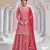 Peach chinon sequin embroidered Semi Stitched salwar suit
