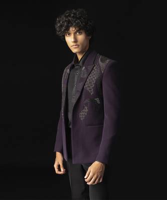 Purple bloom tuxedo set 3