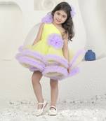 Lime and lavender dress