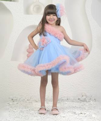 Amara peach blue dress 2