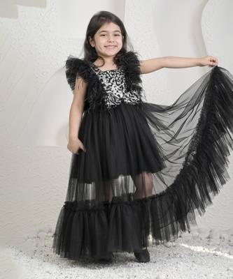Black silver princess gown 1