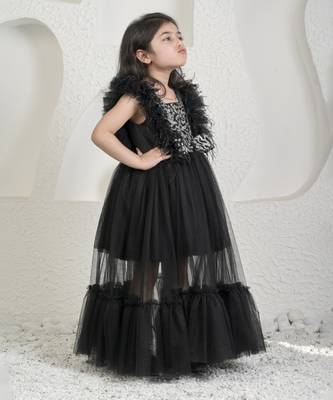 Black silver princess gown 5