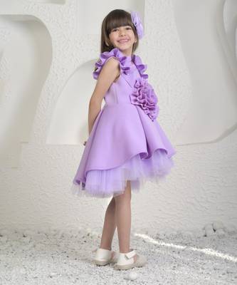 Lavender high low dress 2