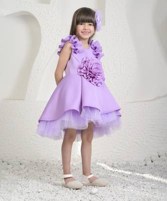 Lavender high low dress 3