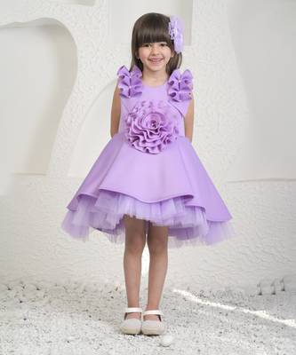 Lavender high low dress 1