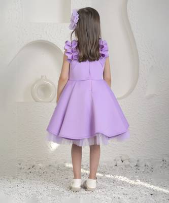 Lavender high low dress 4