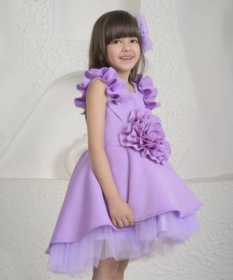 Lavender high low dress 5