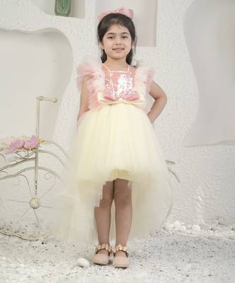 Off white high low dress 1
