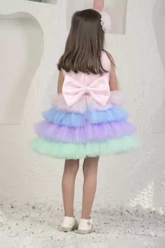 Baby pink unicorn colour dress