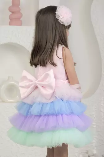 Baby pink unicorn colour dress