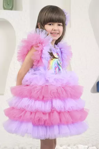 Purple rainbow unicon dress