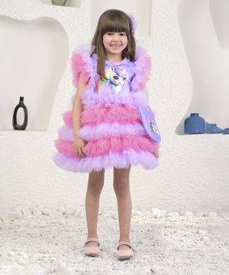 Purple rainbow unicon dress 3