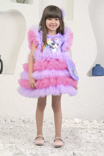 Purple rainbow unicon dress