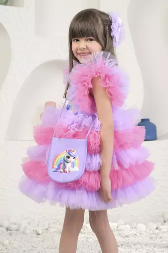 Purple rainbow unicon dress