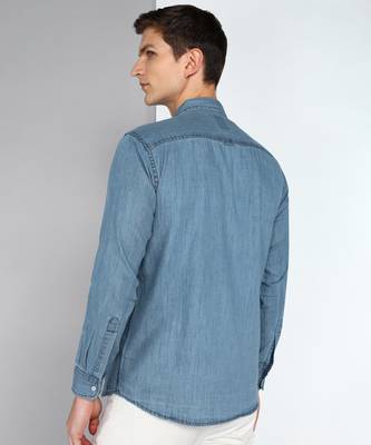 Men's denim cargo casual shirt | double pocket cargo shirt for men 2