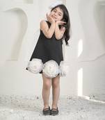 Eleena black a line dress