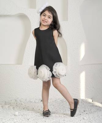 Eleena black a line dress 1