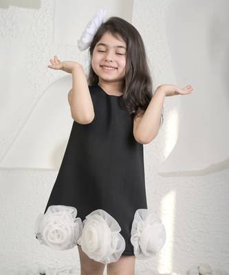 Eleena black a line dress 5