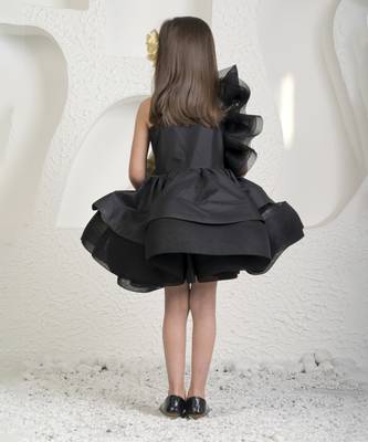 Black golden flower dress 2