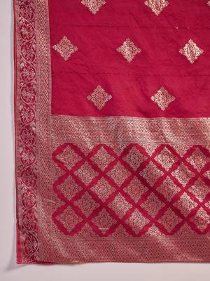 Embroidered notch neck sequined a-line kurta with trouser & dupatta 7
