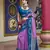 Kimisha lavender silk blend banarasi saree with unstitched blouse piece