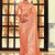 Kimisha women's peach silk blend kanjeevaram saree with unstitched blouse piece