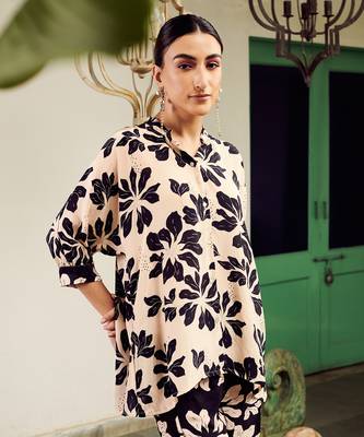 Summer sorbet green floral digital printed co-ord set 4
