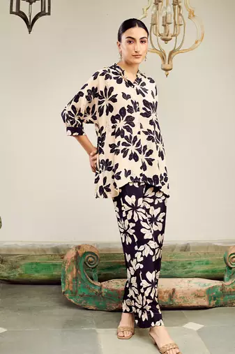 Summer sorbet green floral digital printed co-ord set