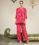 Summer sorbet green floral digital printed co-ord set