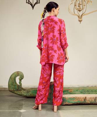 Summer sorbet green floral digital printed co-ord set 2