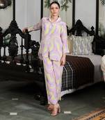 Summer sorbet nude abstract digital printed co-ord set