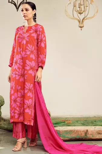 Summer sorbet hot pink digital printed kurta set