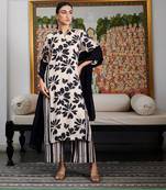 Summer sorbet black digital printed kurta set