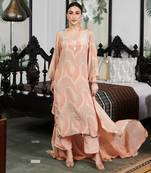 Summer sorbet fawn abstract digital printed kurta set