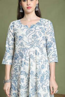 women's cotton floral printed kurta & pant with dupatta 4